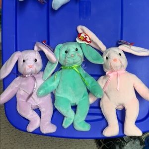 Rare 1996 Hippity Hoppity & Floppity Beanie Babies